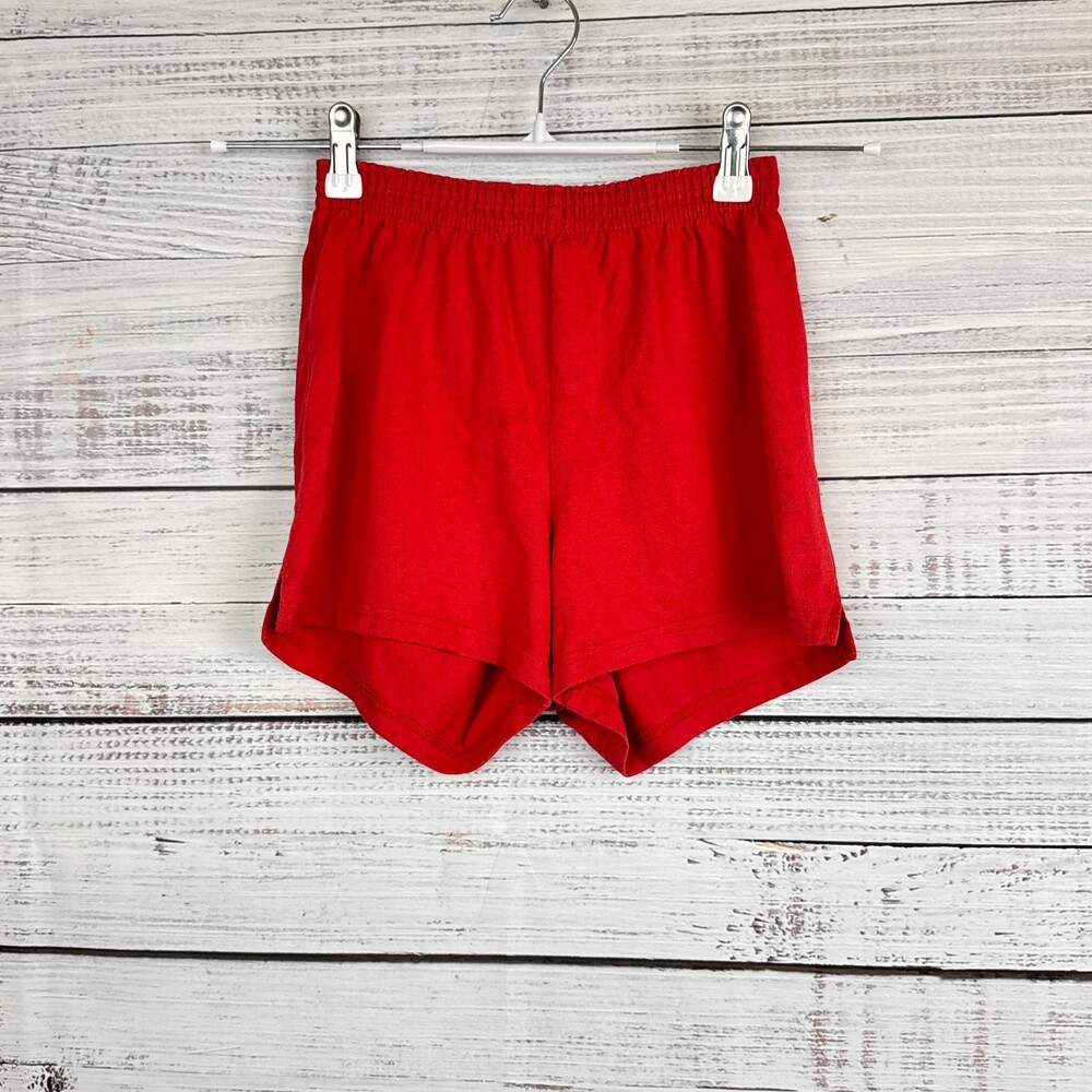 Soffe Athletic Junior Womens Sz S Gym Cheer Shorts Red
